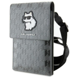Tagakaaned Karl Lagerfeld  Karl Lagerfeld Case KLWBSAKHPCG Handbag - Silver Saffiano Monogram Choupette