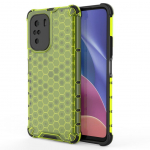 Tagakaaned Hurtel  Honeycomb Case armor cover with TPU Bumper for Xiaomi Redmi K40 Pro+ / K40 Pro / K40 / Poco F3 green