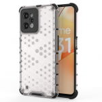 Tagakaaned Hurtel  Honeycomb case armored cover with a gel frame Realme C31 transparent