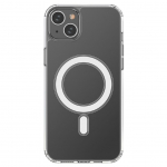 Tagakaaned Hurtel - Clear Magnetic Case with MagSafe for iPhone 14 Plus with silver ring - transparent