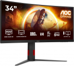 Monitorid AOC CU34G4 | 34 " | Fast VA | UWQHD | 21:9 | 180 Hz | 1 ms | 3440 x 1440 pixels | 300 cd/m&sup2; | HDMI ports quantity 2 | Black