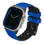 Nutikell UNIQ Uniq Linus Airosoft Silicone Strap for Apple Watch 1/2/3/4/5/6/7/8/SE/SE2/Ultra 42/44/45/49mm - Blue
