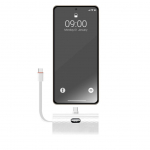 V&auml;line aku Forcell  Powerbank Forcell F-Energy Power Plug F5K3 PD 20W 5000 mAh with built-in connector USB C white