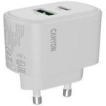 Arvutid ja tahvelarvutid Canyon  CANYON charger OnCharge 200 20W 1xPD 1xQC EU White CNE-CHA200-21 (5291485018320)