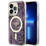 Tagakaaned Guess  Guess GUHMP14LHLEOPWP iPhone 14 Pro 6.1" pink/pink hardcase Leopard MagSafe