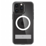 Tagakaaned Spigen  Spigen Ultra Hybrid S MagSafe Case with Stand for iPhone 15 Pro - Transparent