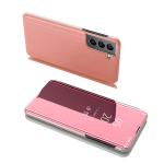 Tagakaaned Hurtel - Clear View Case Flip Cover for Samsung Galaxy S22 + (S22 Plus) pink