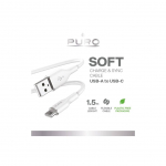 Kaabel Puro Elektrik  Puro Soft USB-A - USB-C Cable 1.5m - White