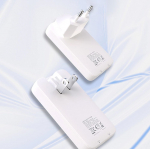 Adaptrid Dudao  Dudao A65Q 65W GaN Travel Wall Charger USB-A / USB-C PD Ultra-Thin EU / US - White