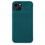Tagakaaned Nillkin  Nillkin Qin Leather Pro Case iPhone 14 Plus Camera Cover Holster Cover Flip Case Green