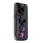 Tagakaaned iLike Apple iPhone 14 Pro Max Silicone Case Print Desire Rabbit Purple