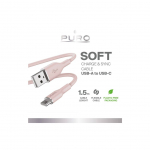 Kaabel Puro Elektrik  Puro Soft USB-A - USB-C Cable 1.5m - Pink