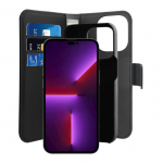 Tagakaaned Puro Puro Wallet Detachable MagSafe 2in1 PU Leather Case with Flap and Wallet for iPhone 14 Pro Max - Black