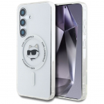 Muud kaubad Karl Lagerfeld  Case Karl Lagerfeld Button Choupette Head Printed Logo MagSafe Samsung Galaxy S25 Plus white