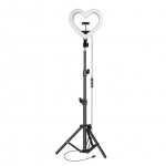 Nutikas seade OEM  LED Ring Stream RGB lamp 10" with holder for mobile HEART + tripod JM26-10 black