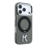 Tagakaaned Karl Lagerfeld Apple iPhone 18 Pro HC MagSafe IML Ring Stand 360 Kameo Metal Black