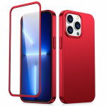 Tagakaaned Joyroom  Joyroom 360 Full Case front and back cover for iPhone 13 Pro Max + tempered glass screen protector red (JR-BP928 red)