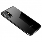 Tagakaaned Hurtel  Clear Color Case Gel TPU Electroplating frame Cover for Samsung Galaxy A72 4G black