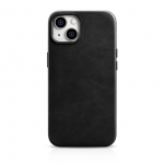 Tagakaaned iCarer  iCarer Oil Wax Premium Leather Case iPhone 14 Plus Magnetic Leather Case with MagSafe Black (WMI14220703-BK)