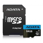 Muu arvutitarvik ADATA MEMORY MICRO SDXC 64GB CLASS10/W/A AUSDX64GUICL10A1-RA1