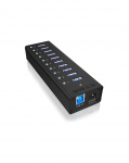 Ruuterid Raidsonic 10 port USB 3.0 Hub Icy Box IB-AC6110 Black
