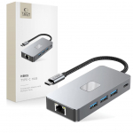 Muud kaubad Tech-Protect  Tech-Protect HB05 HUB 9in1 USB-C + USB2.0 + USB3.0 + HDMI 4K 60HZ + SD / TF + PD100W + RJ45 adapter - gray