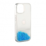 Tagakaaned iLike Apple iPhone 11 Silicone Case Water Glitter Blue