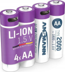 Aku Ansmann  Ansmann 1312-0036 Mignon Type Aa 2000 Rechargeable Batteries (Min. 1800 Mah) Pack of 4