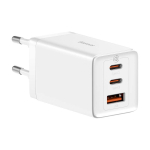 Adaptrid Baseus  Baseus GaN5 Pro 2xUSB-C + USB  65W (white)