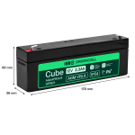 Elektritarbed ja tarvikud Green cell  Greencell AGM VRLA 12V 2.5Ah maintenance-free battery for cash registers  toys  cameras (178x36x66mm) (5904326376557)