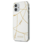 Tagakaaned Guess  Guess GUHCP12SPCUCHWH iPhone 12 mini 5.4" white/white hardcase Gold Chain Collection