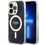 Tagakaaned Guess  Guess GUHMP14LPCUMAK iPhone 14 Pro 6.1" black/black hardcase Marble MagSafe
