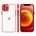 Tagakaaned Hurtel  Milky Case silicone flexible translucent case for Samsung Galaxy S21 Ultra 5G red