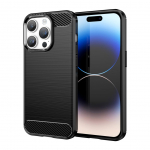 Tagakaaned Hurtel  Carbon Case iPhone 14 Pro Max flexible gel back cover black