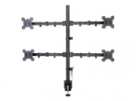 Monitori tarvik Techly Desk mount for 4 monitors 13-27 inches 4x10kg