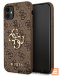 Tagakaaned Guess Apple iPhone 11 6.1 / Xr hardcase 4G Big Metal Logo Brown