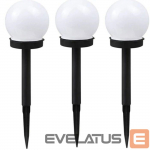 LED pirn Elight Garden Solar Globe Light Set 3pcs 10cm Cold White LED with Dusk Sensor Waterproof Black