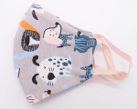 N&auml;okaitse - Kids face Mask Cotton Size 3-5 Funny animal Grey