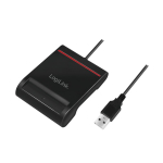 &Uuml;leminek Logilink  USB 2.0 card reader, for smart ID CR0047 Black