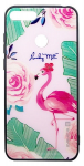 Tagakaaned Evelatus Huawei Y6 2018 Picture Glass Case Flamingo Party