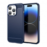 Tagakaaned Hurtel  Carbon Case for iPhone 14 Pro Max flexible gel back cover blue