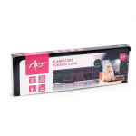 Muu arvutitarvik Art  ART wire keyboard USB A QWERTY with light AK-49 black
