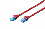 &Uuml;leminek Digitus  CAT 5e U-UTP Patch cord, PVC AWG 26/7, Modular RJ45 (8/8) plug, 0.5 m, Red