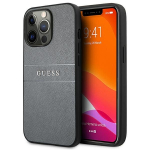 Tagakaaned Guess  Guess GUHCP13LPSASBGR iPhone 13 Pro / 13 6.1" grey/grey Saffiano Strap