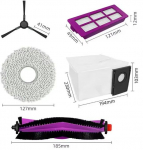 Tolmuimeja tarvik Midea  V15 Spare Parts kit: 1x Side Brush, 2x Mop Pad, 1x Roller Brush, 1x Filter, 1x Dust Bag