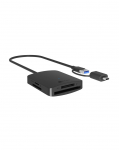 &Uuml;leminek Raidsonic 4-in-1 Card Reader with USB 3.2 Gen 1 Type-A + Type-C | IB-CR302-CU3