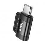 Kaabel Hoco Adapter OTG USB C to Lightning Hoco 3A UA31E black