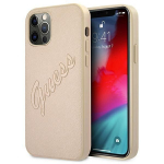 Tagakaaned Guess  Guess GUHCP12LRSAVSLG iPhone 12 Pro Max 6.7" gold/gold hardcase Saffiano Vintage Script