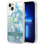 Tagakaaned Guess  Guess GUHCP14MLFLSN iPhone 14 Plus 6.7 "green / green hardcase Flower Liquid Glitter