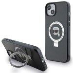 Tagakaaned Karl Lagerfeld  Karl Lagerfeld KLHMP15SHMRSKHK iPhone 15 6.1" black/black hardcase Ring Stand Karl Head MagSafe